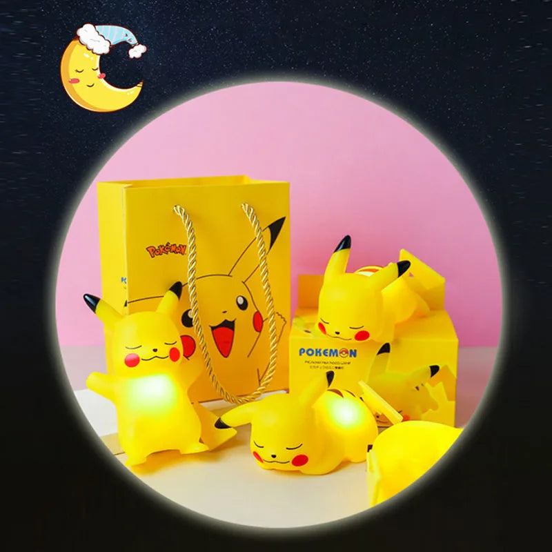 Pokemon Pikachu Night Light Glowing Children Toy Pokemon Pikachu Cute Bedside Lamp Children's Birthday Christmas Present