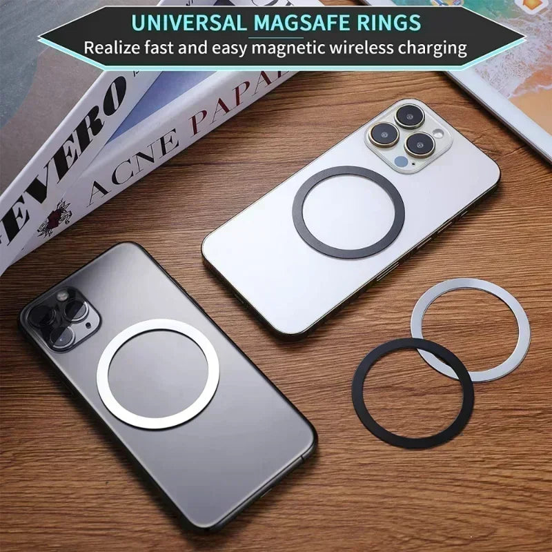 for Magsafe Magnetic Metal Ring for IPhone 15 14 13 Pro Max Magnet Adsorption for Samsung Huawei Xiaomi Wireless Iron Sheet.