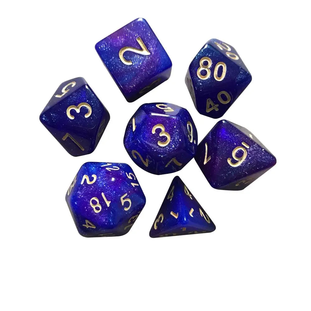 For RPG DND Accessories 7Pcs Multi-Sided Clear Dice Set Game Dice Polyhedral Dice For Board Card Game Tarot Supplies