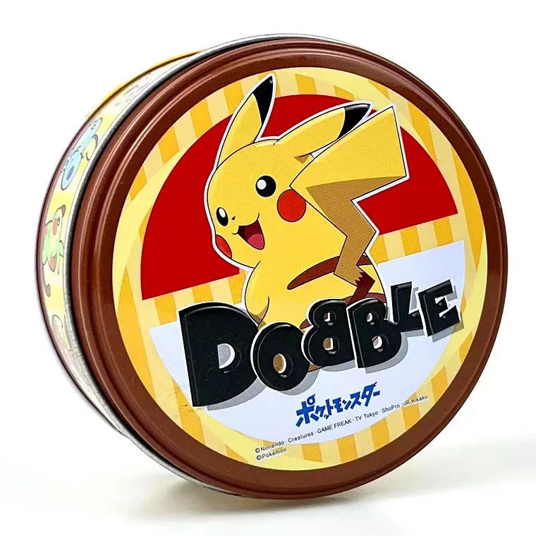 Spot It Anime Pokemon Pikachu Classical Dobble Jueg Cards Game with Metal Box Disney Friends Party Board Game Kid Holiday Toys