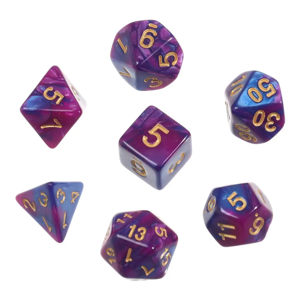 For RPG DND Accessories 7Pcs Multi-Sided Clear Dice Set Game Dice Polyhedral Dice For Board Card Game Tarot Supplies