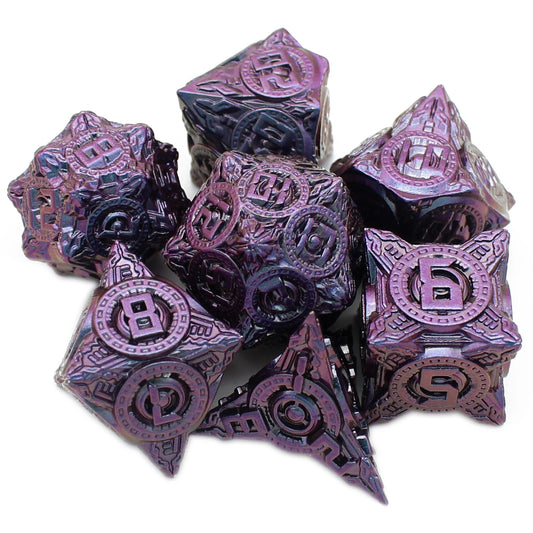 2023 New 7pcs/Set Dnd Metal Dice Set Dice Set Dragon RPG D&D Board Games Dice Dnd Sex Polyhedral Dice D Dice Dadi Dados