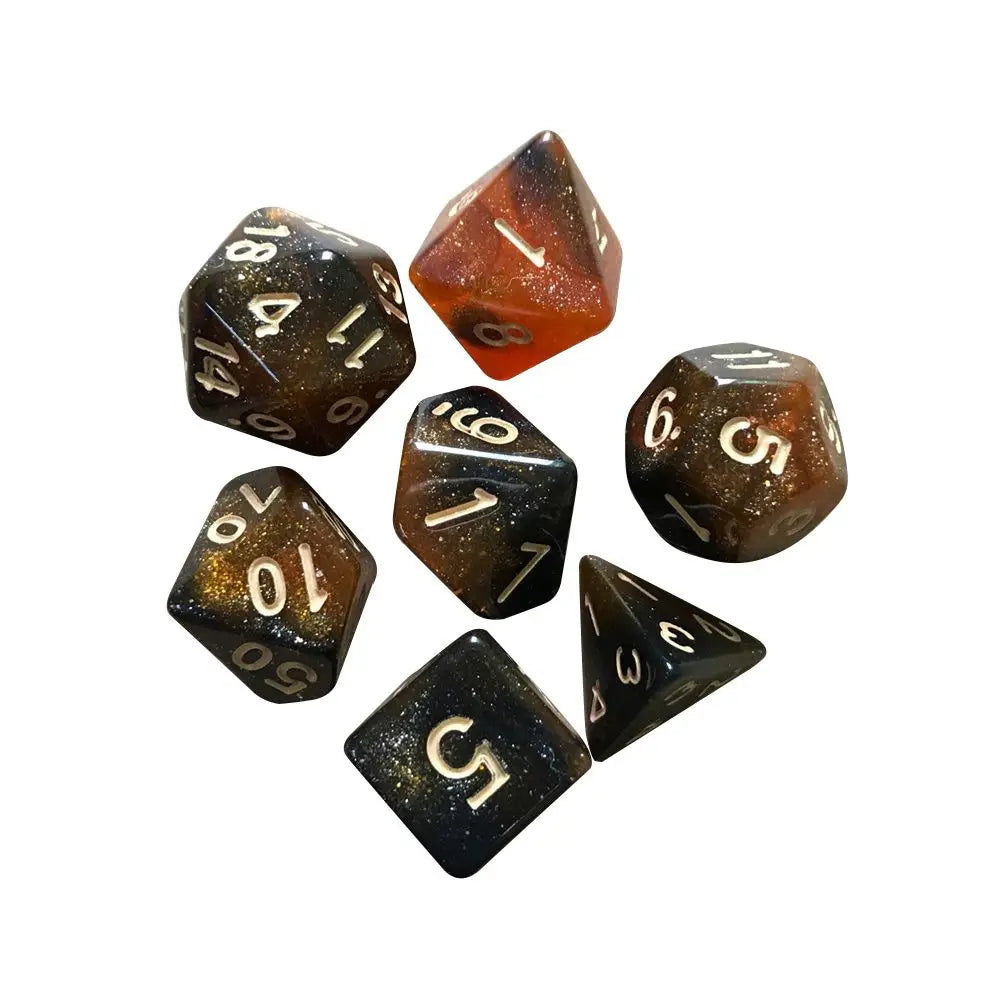 For RPG DND Accessories 7Pcs Multi-Sided Clear Dice Set Game Dice Polyhedral Dice For Board Card Game Tarot Supplies